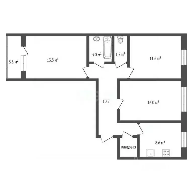 3-к кв. Краснодарский край, Новороссийск ул. Видова, 87 (63.6 м) - Фото 1