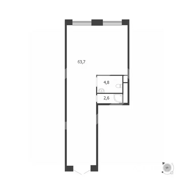 Помещение свободного назначения в Москва 3-я оч., Шагал жилой ... - Фото 2