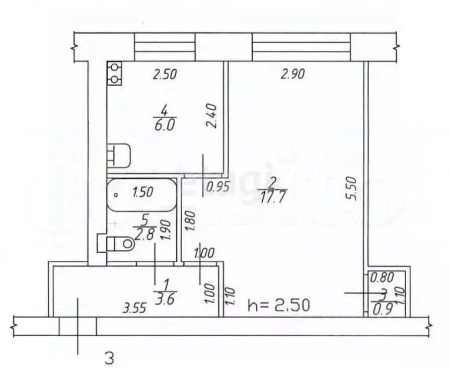 1-к кв. Алтайский край, Бийск ул. Ивана Тургенева, 82А (31.0 м) - Фото 2