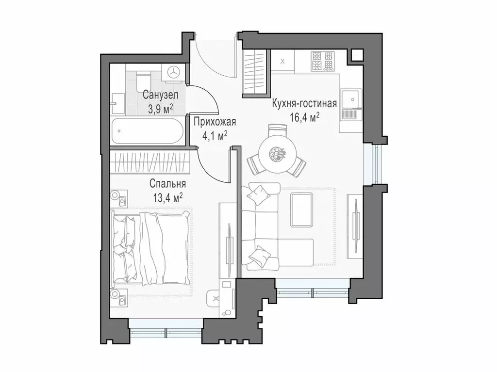 1-комнатная квартира: Москва, улица Академика Королёва, 21 (37.8 м) - Фото 1
