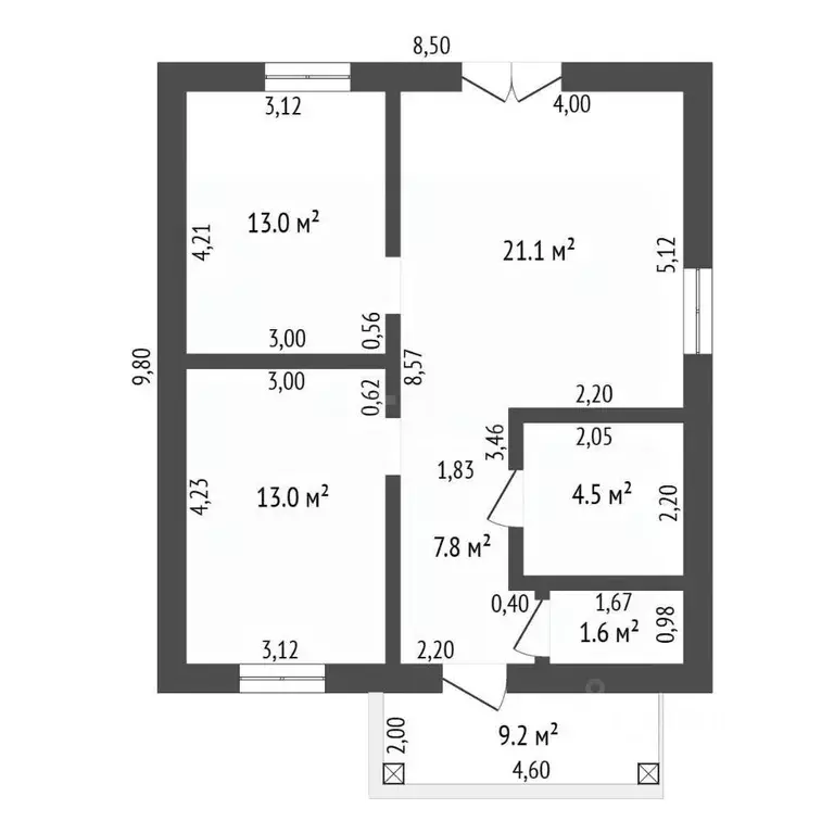 Дом в Амурская область, Благовещенский район, с. Чигири пер. Луговой, ... - Фото 2
