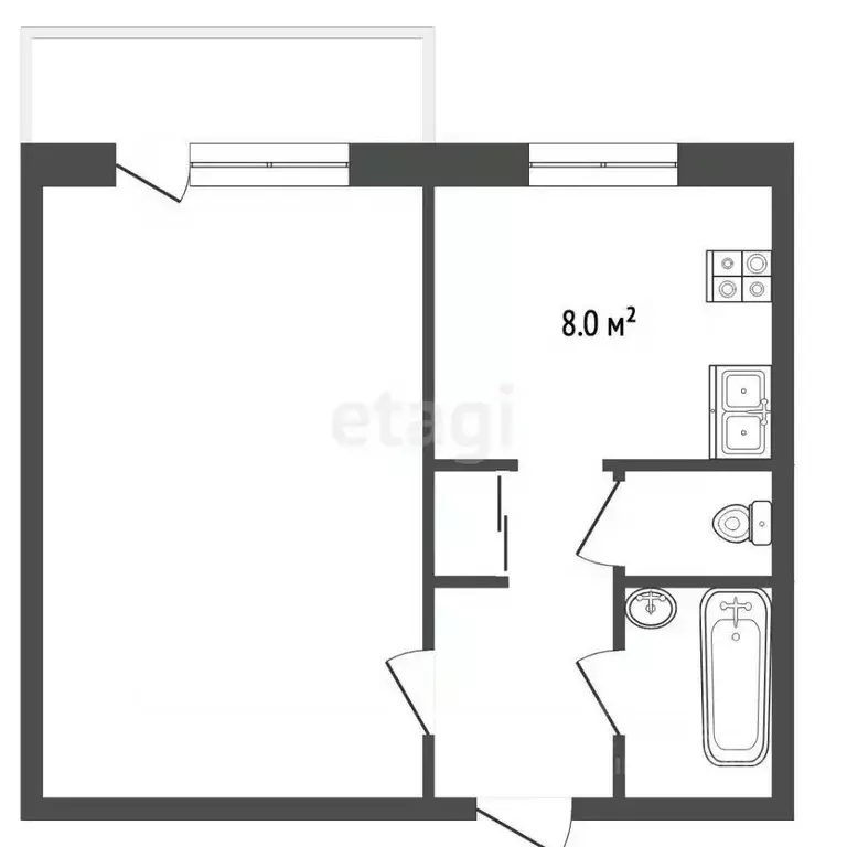 1-к кв. Ярославская область, Рыбинский муниципальный округ, пос. ... - Фото 2