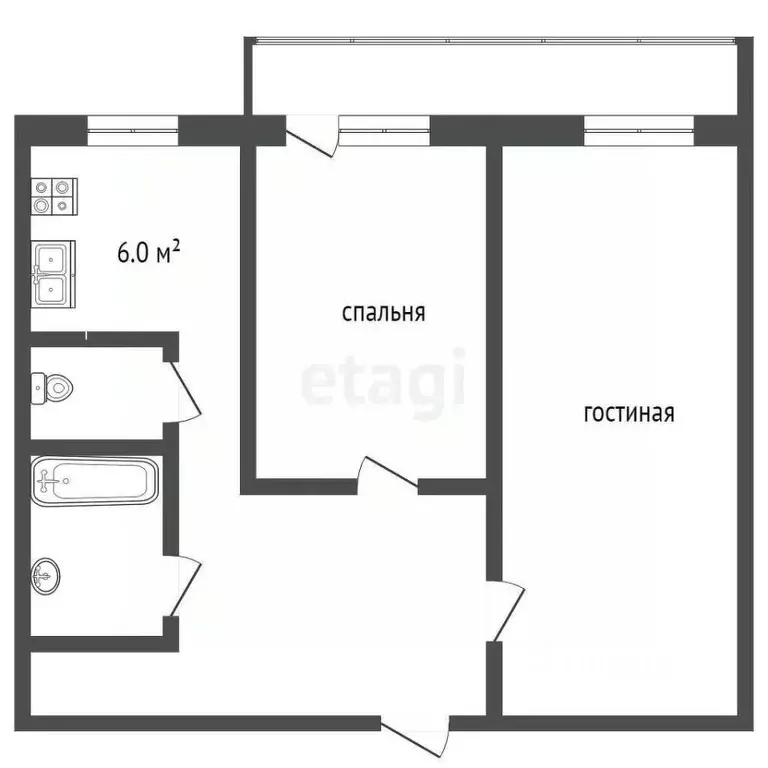 2-к кв. Тамбовская область, Мичуринск Автозаводская ул., 9 (47.6 м) - Фото 2