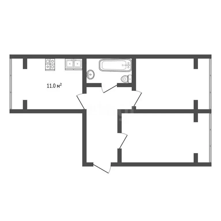 2-комнатная квартира: Нальчик, район Горная, Солнечная улица, 10к6 ... - Фото 1