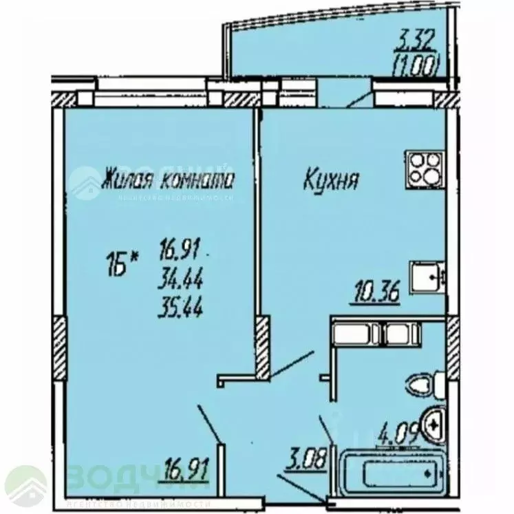 1-к кв. Чувашия, Чебоксары ул. Магницкого, 1к2 (35.44 м) - Фото 0