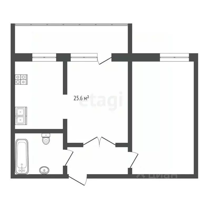 2-к кв. Тюменская область, Тюмень Солнечный проезд, 7 (51.9 м) - Фото 2