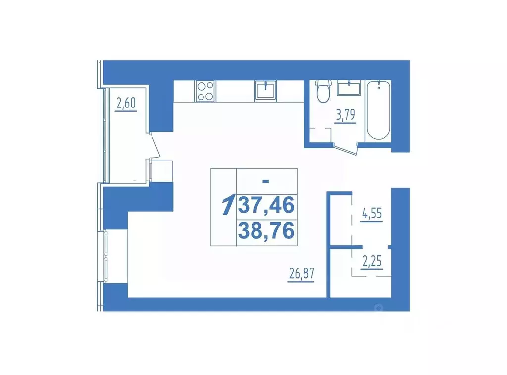 Студия Мордовия, Саранск ул. Кирова, 9 (38.76 м) - Фото 0