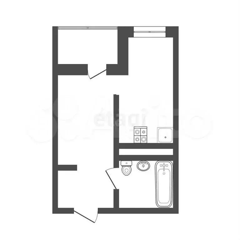 Квартира-студия, 23,2 м, 19/19 эт. - Фото 0