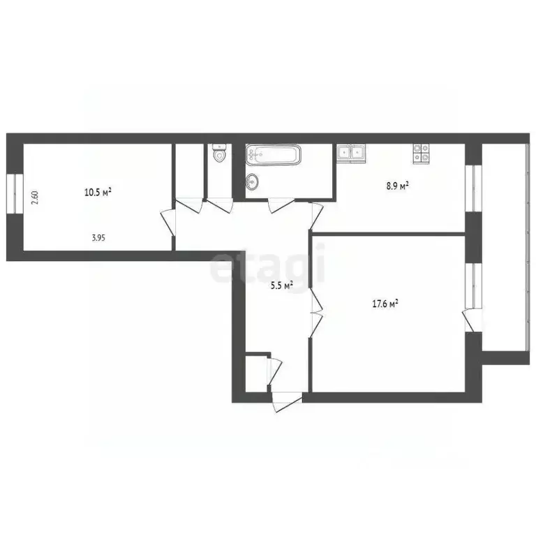 2-к кв. Вологодская область, Вологда Пречистенская наб., 66 (60.0 м) - Фото 1