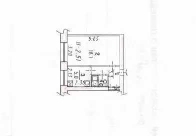 1-к кв. Омская область, Омск просп. Космический, 18А (29.3 м) - Фото 2