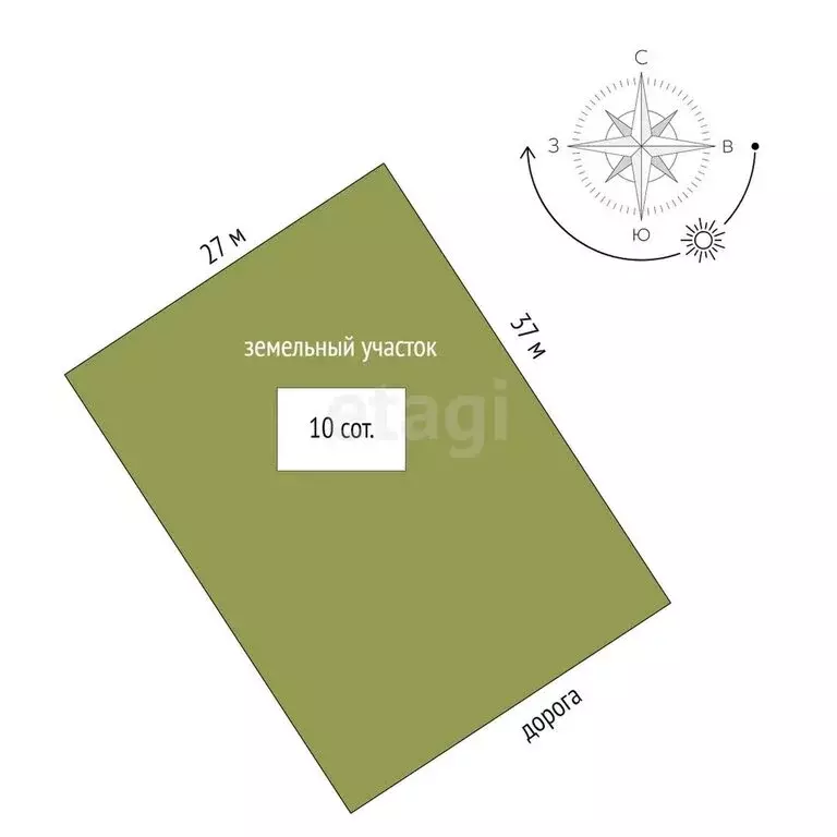 Участок в село Большая Шильна, Отрадная улица (10 м) - Фото 1