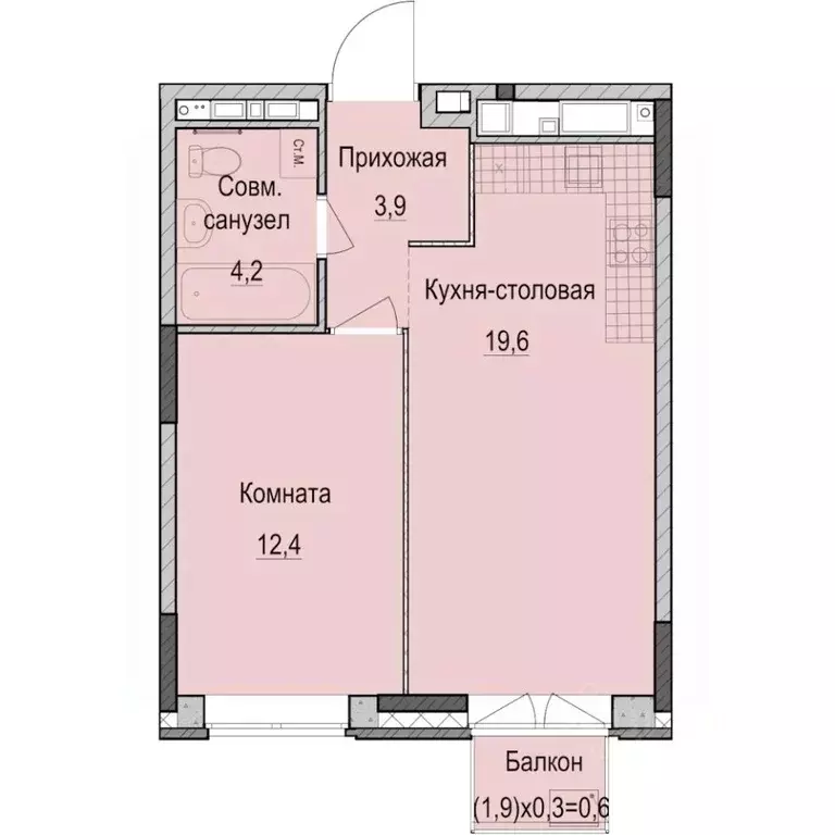 1-к кв. Татарстан, Казань Ферма-2 жилмассив,  (40.7 м) - Фото 0