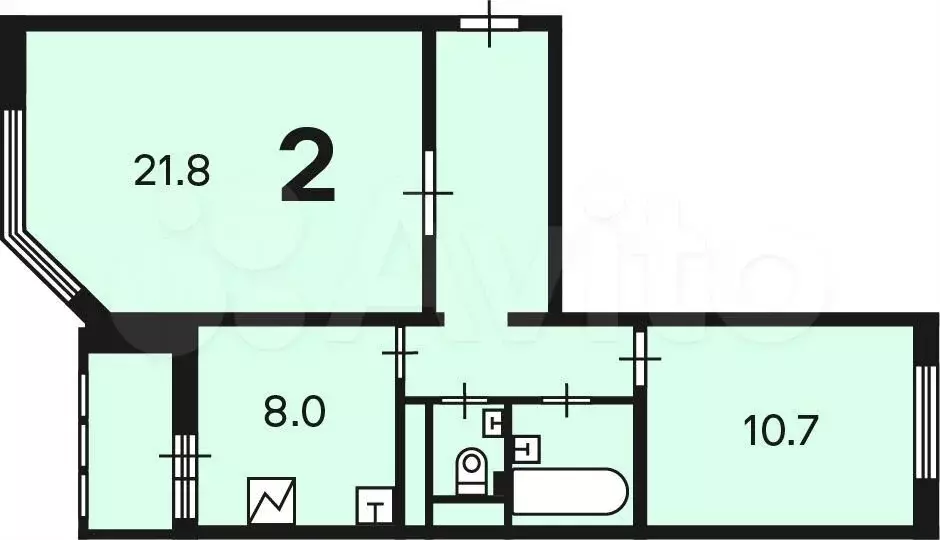 Аукцион: 2-к. квартира, 54,5 м, 2/19 эт. - Фото 0