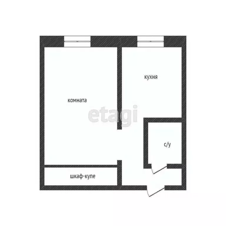 1-к кв. Курганская область, Курган ул. Гоголя, 36 (31.9 м) - Фото 2
