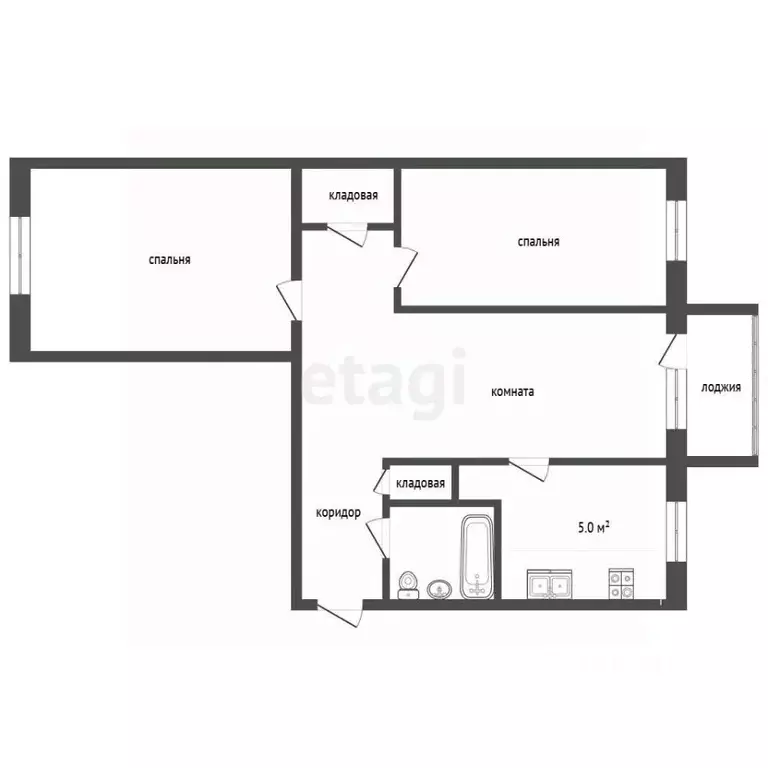 3-к кв. Забайкальский край, Чита ул. Весенняя, 12 (58.3 м) - Фото 2