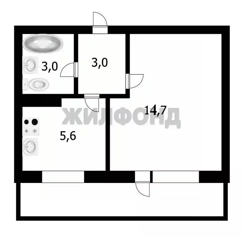 1-к кв. Новосибирская область, Новосибирск ул. Дмитрия Шмонина, 4 ... - Фото 1