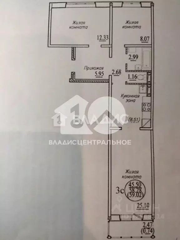 3-к кв. Новосибирская область, Новосибирск ул. В. Высоцкого, 143/8 ... - Фото 1