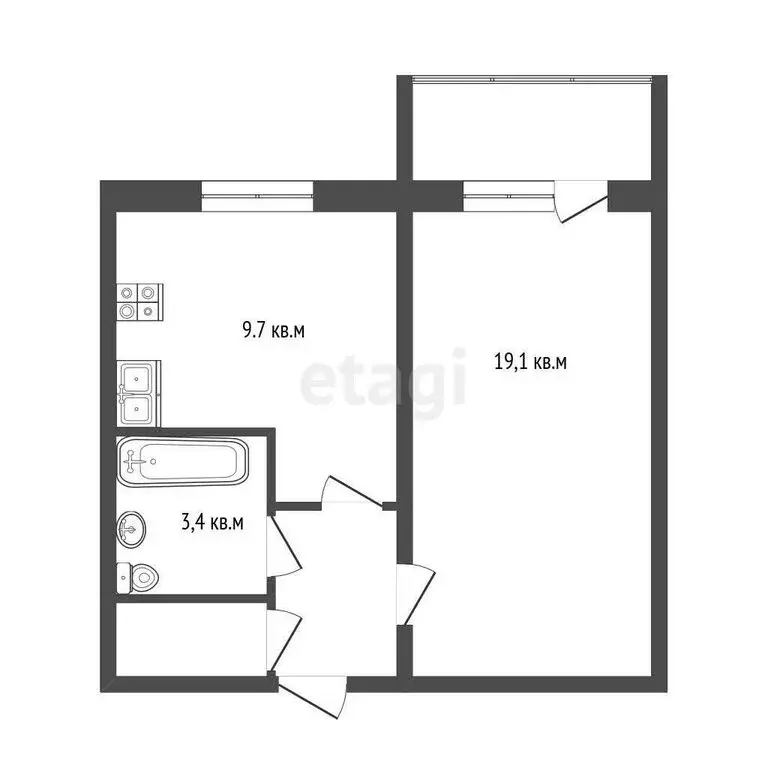 1-комнатная квартира: Саранск, улица Фурманова, 38 (37.1 м) - Фото 0