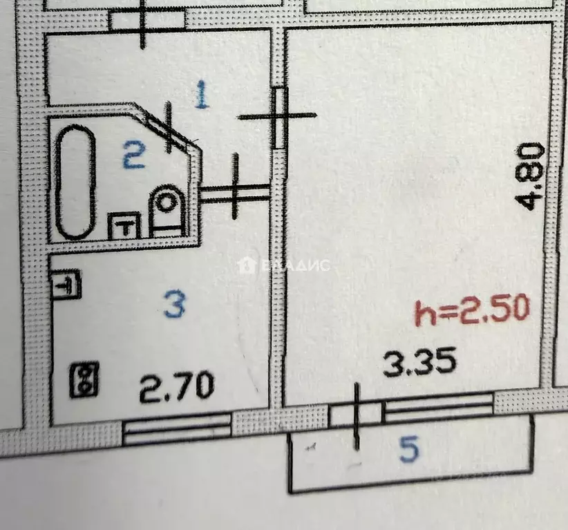 1-к кв. Пензенская область, Пенза Ульяновская ул., 56 (30.0 м) - Фото 2