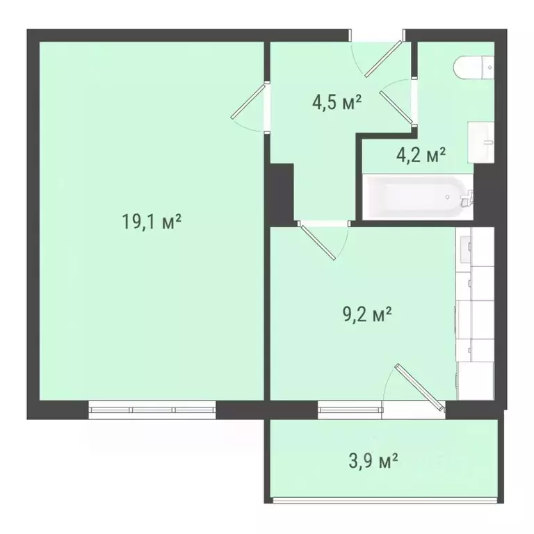 1-к кв. Омская область, Омск Заозерный мкр, ул. Сергея Тюленина, 4 ... - Фото 1