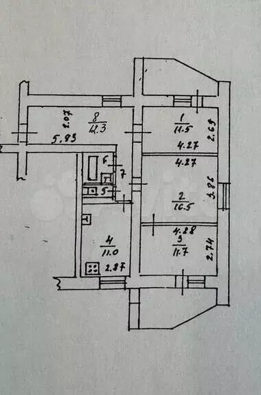 3-к. квартира, 76,8 м, 5/12 эт. - Фото 0