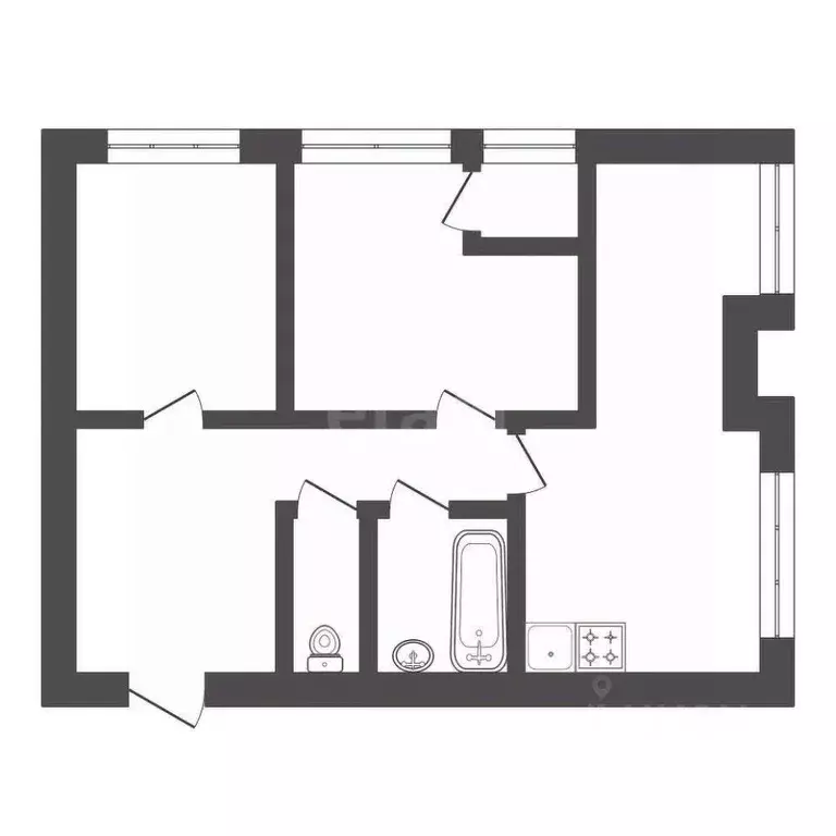 3-к кв. Амурская область, Благовещенский район, с. Чигири ул. ... - Фото 1