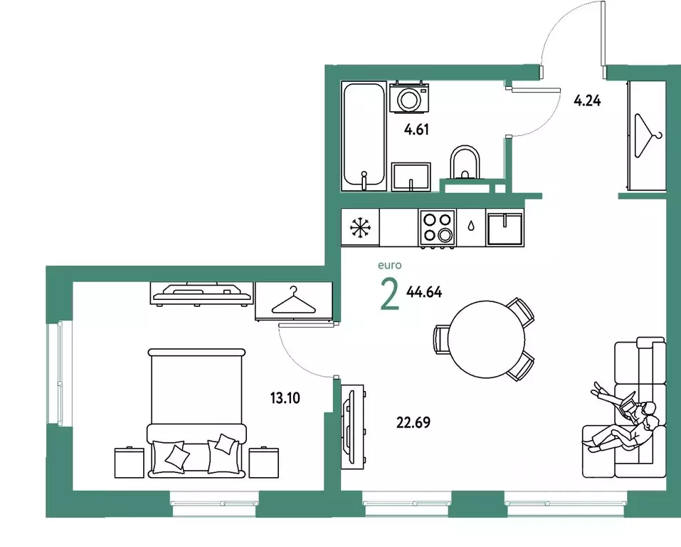 2-к кв. Свердловская область, Екатеринбург муниципальное образование, ... - Фото 1