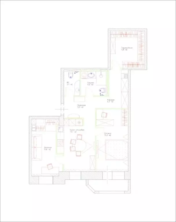 2-к кв. Санкт-Петербург 4-я Советская ул., 9 (71.3 м) - Фото 1