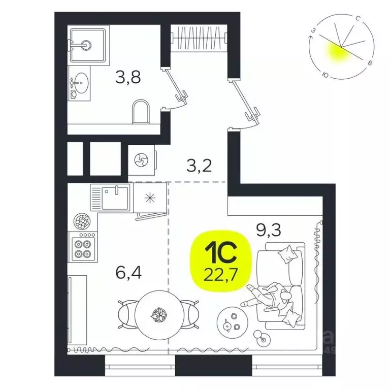 1-к кв. Свердловская область, Екатеринбург Южная Ботаника жилрайон, ... - Фото 1
