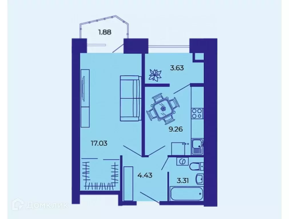Продаётся 1-к квартира, 38.4 м - Фото 1