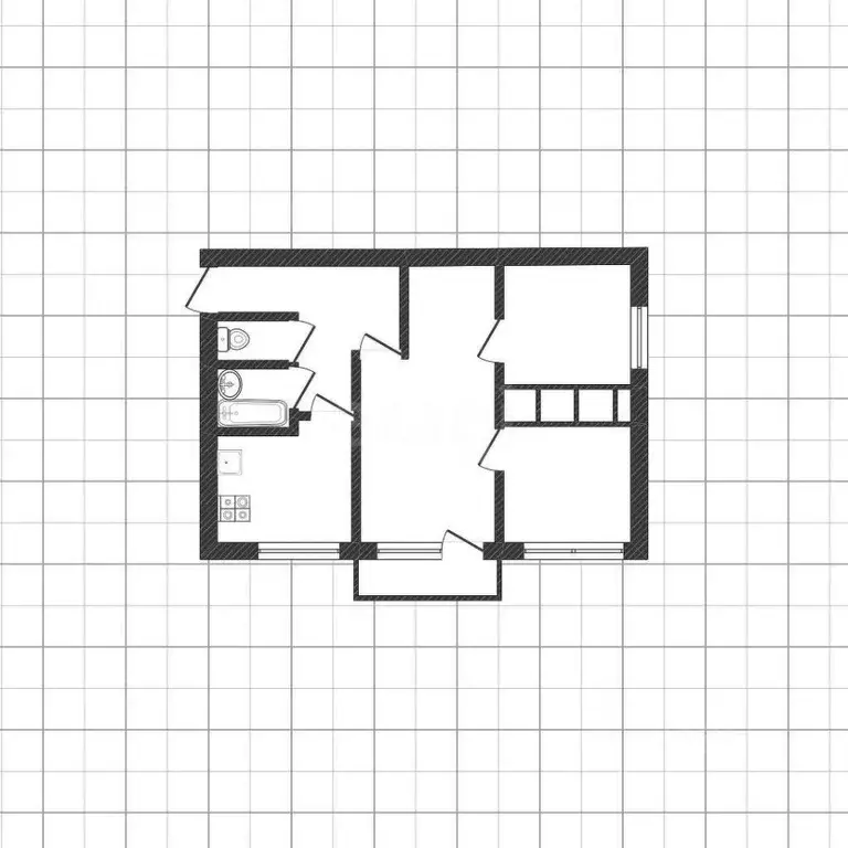 3-к кв. Белгородская область, Шебекино ул. Ленина, 78 (46.6 м) - Фото 2