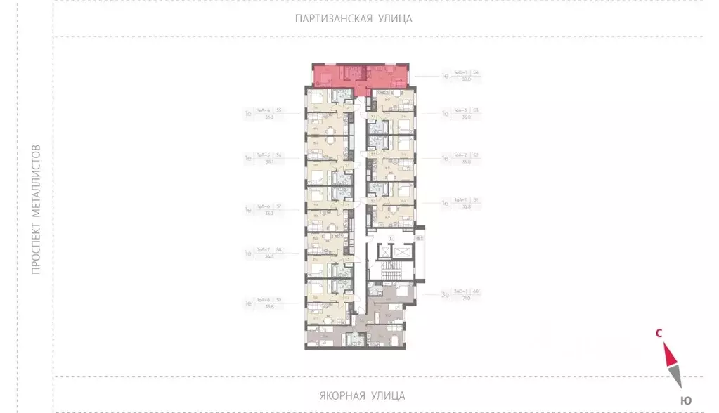 1-к кв. Санкт-Петербург ЛСР Большая Охта жилой комплекс (38.0 м) - Фото 1