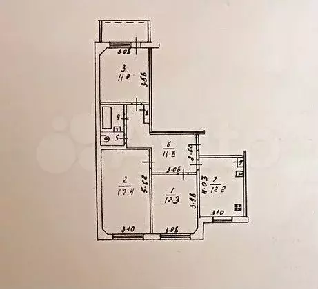 3-к. квартира, 70 м, 1/5 эт. - Фото 0