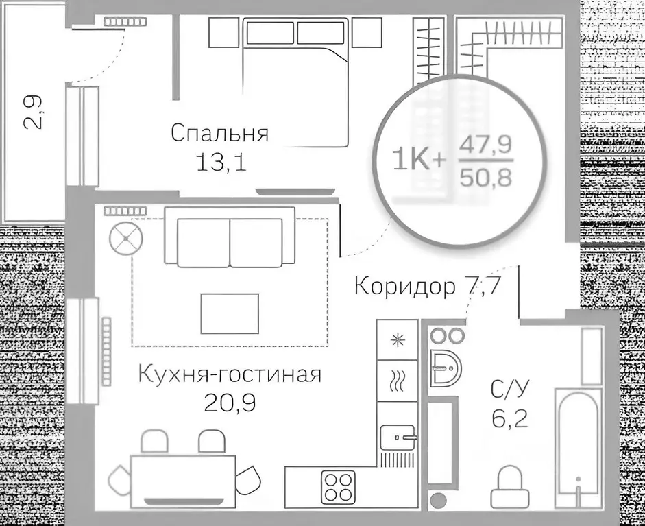 1-к кв. Тюменская область, Тюмень Велижанская ул., 66к2 (49.0 м) - Фото 1