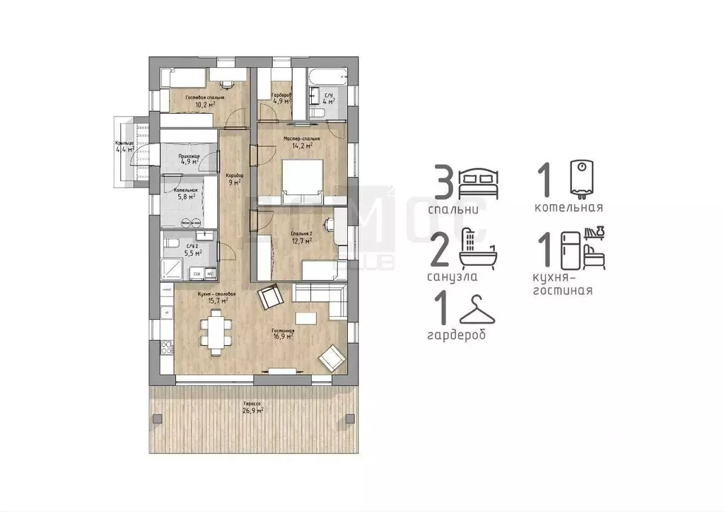Коттедж в Свердловская область, Белоярский муниципальный округ, пос. ... - Фото 2