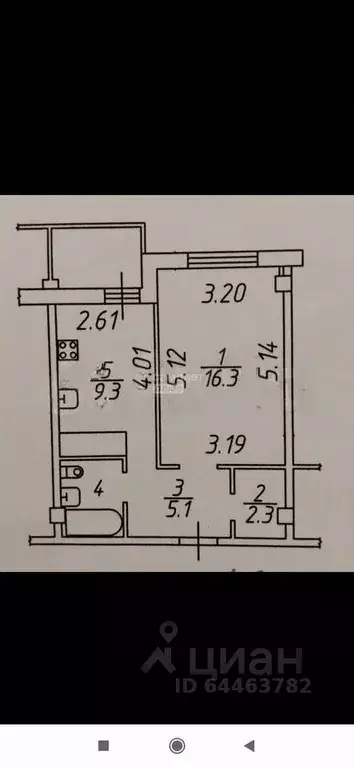 1-к кв. Вологодская область, Вологда ул. Сергея Преминина, 10Б (37.0 ... - Фото 2