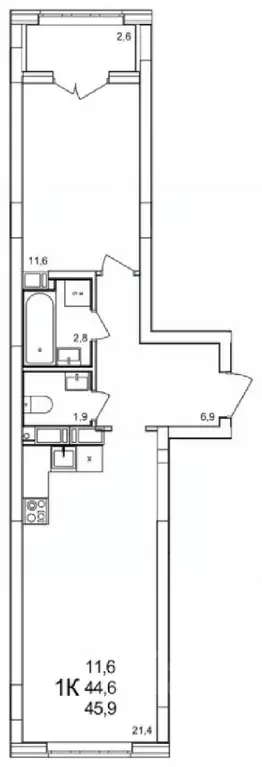 1-к кв. Нижегородская область, Нижний Новгород д. Анкудиновка, КМ ... - Фото 1