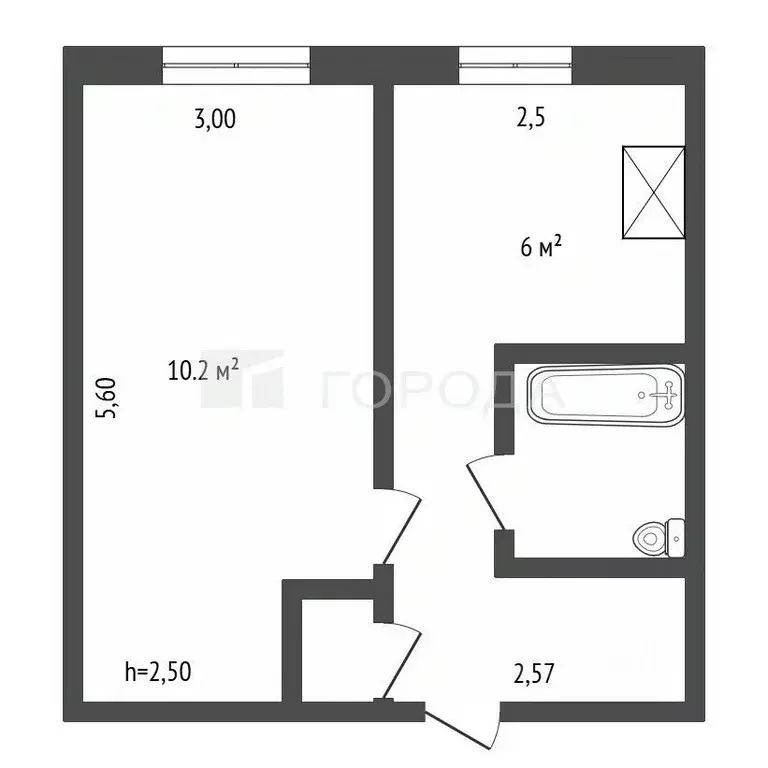 1-к кв. Кемеровская область, Прокопьевск Институтская ул., 84 (29.5 м) - Фото 2