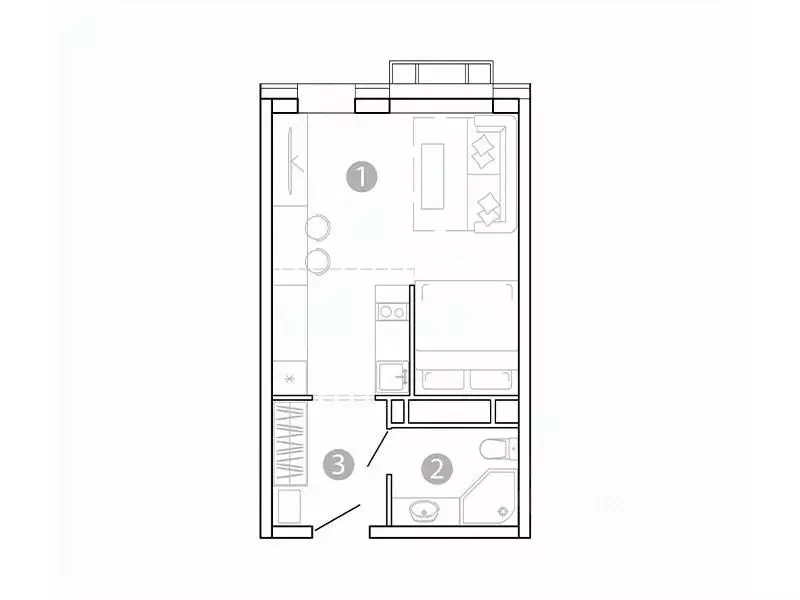 1-к кв. Забайкальский край, Чита 1-я Коллективная ул., 6 СТР (29.22 м) - Фото 1