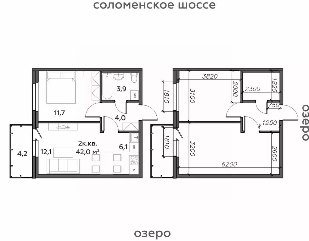 2-к кв. Карелия, Петрозаводск Район Северная промзона, Вороний Наволок ... - Фото 0