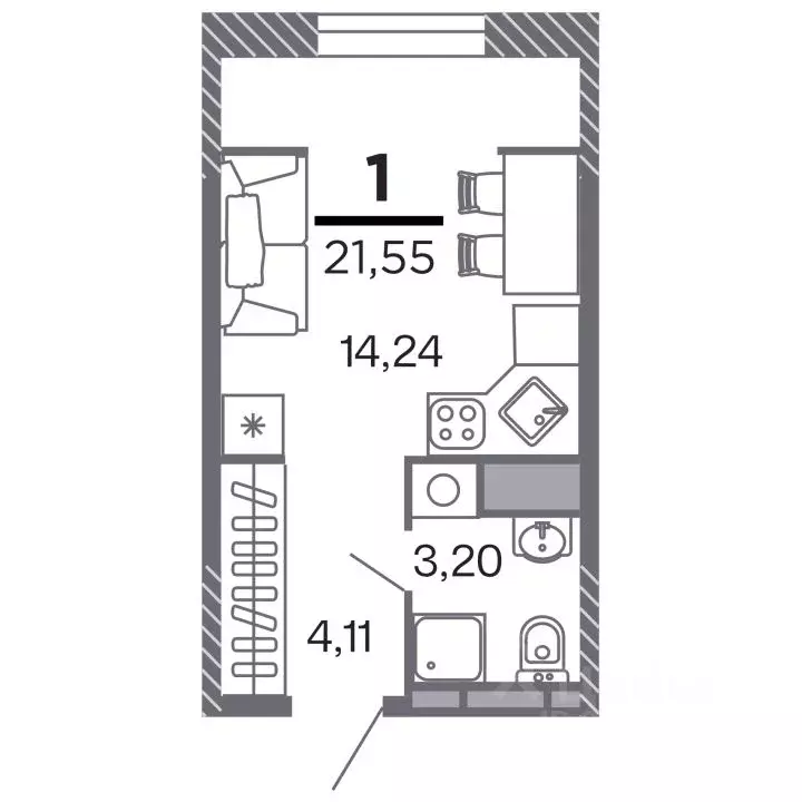 1-к кв. Рязанская область, Рязань Петра и Февронии жилой комплекс ... - Фото 0