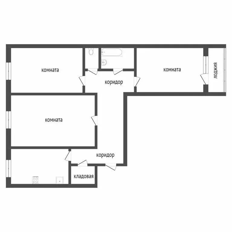 3-комнатная квартира: Заводоуковск, Донбасская улица, 2 (68 м) - Фото 1
