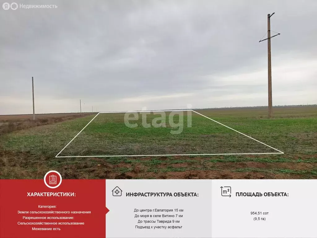 Участок в Сакский район, село Молочное (954.51 м) - Фото 2