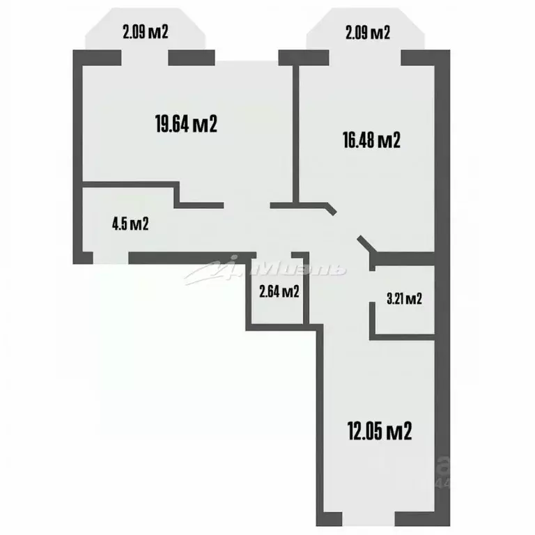2-к кв. Крым, Симферополь ул. Совхозная, 4Д (66.0 м) - Фото 1