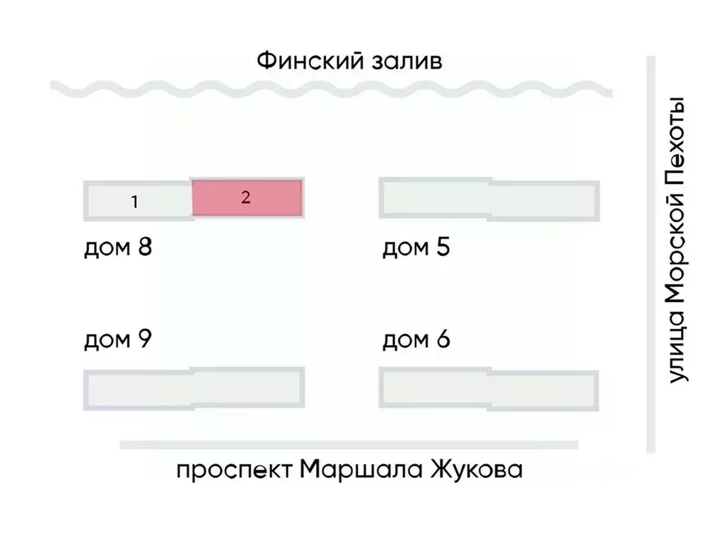 Помещение свободного назначения в Санкт-Петербург Морская миля жилой ... - Фото 2