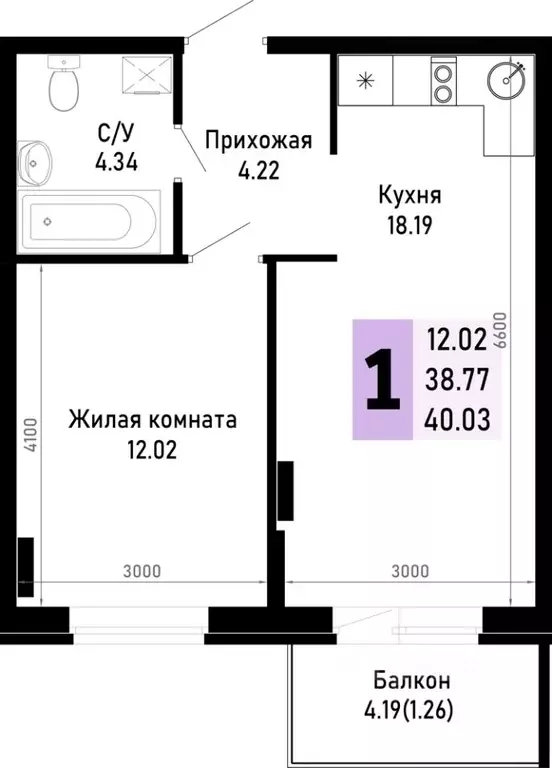 1-к кв. Краснодарский край, Анапа муниципальный округ, Нижняя ... - Фото 0
