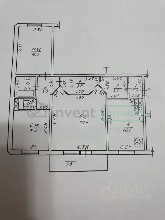 3-к кв. Калининградская область, Балтийск просп. Ленина, 66 (71.0 м) - Фото 2