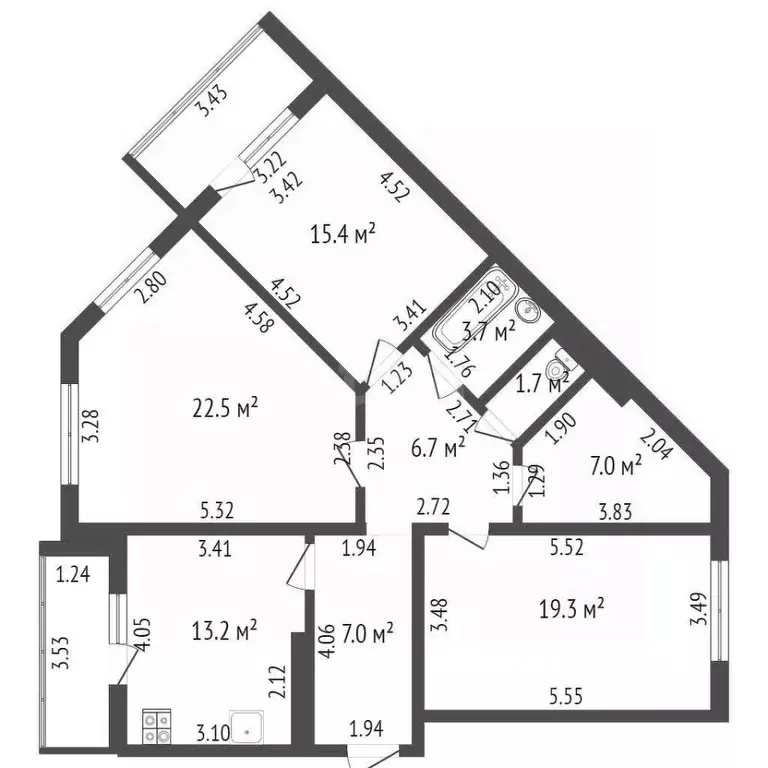 3-к кв. Костромская область, Кострома Давыдовский-3 мкр, 9 (97.4 м) - Фото 2