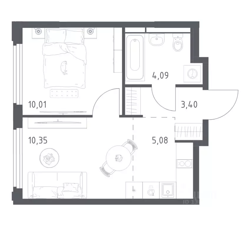 1-к кв. Московская область, Королев Юбилейный мкр, Космический Квартал ... - Фото 1