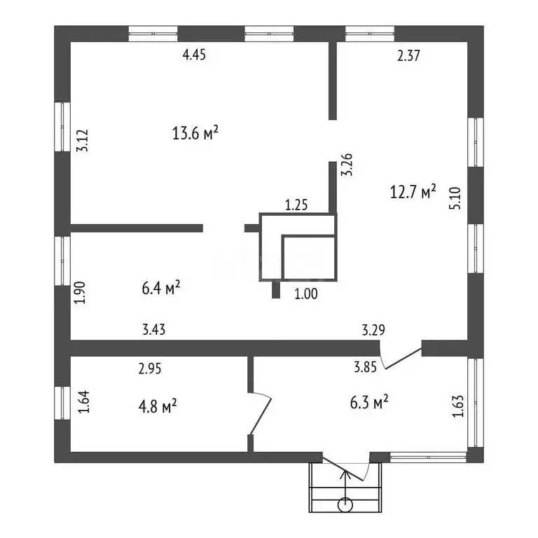 Дом в Новокузнецк, Курортный переулок (32.7 м) - Фото 1